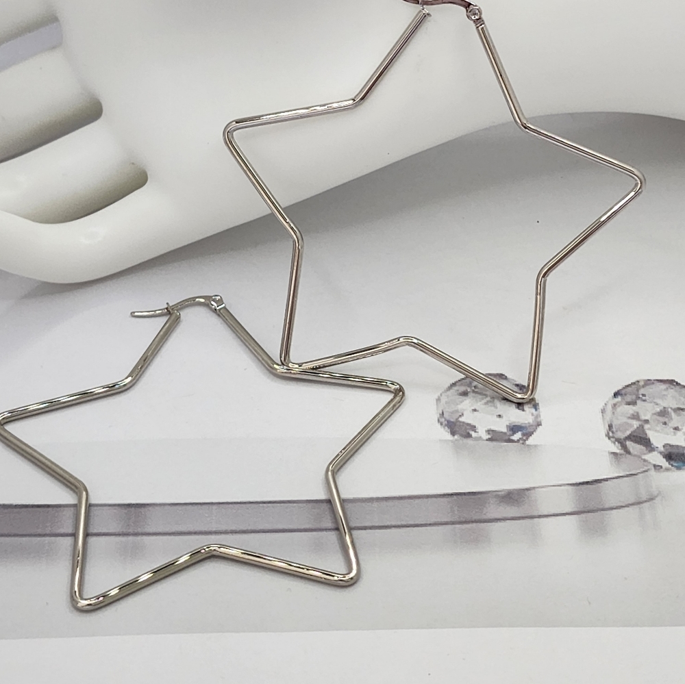 Star earrings stainless steel